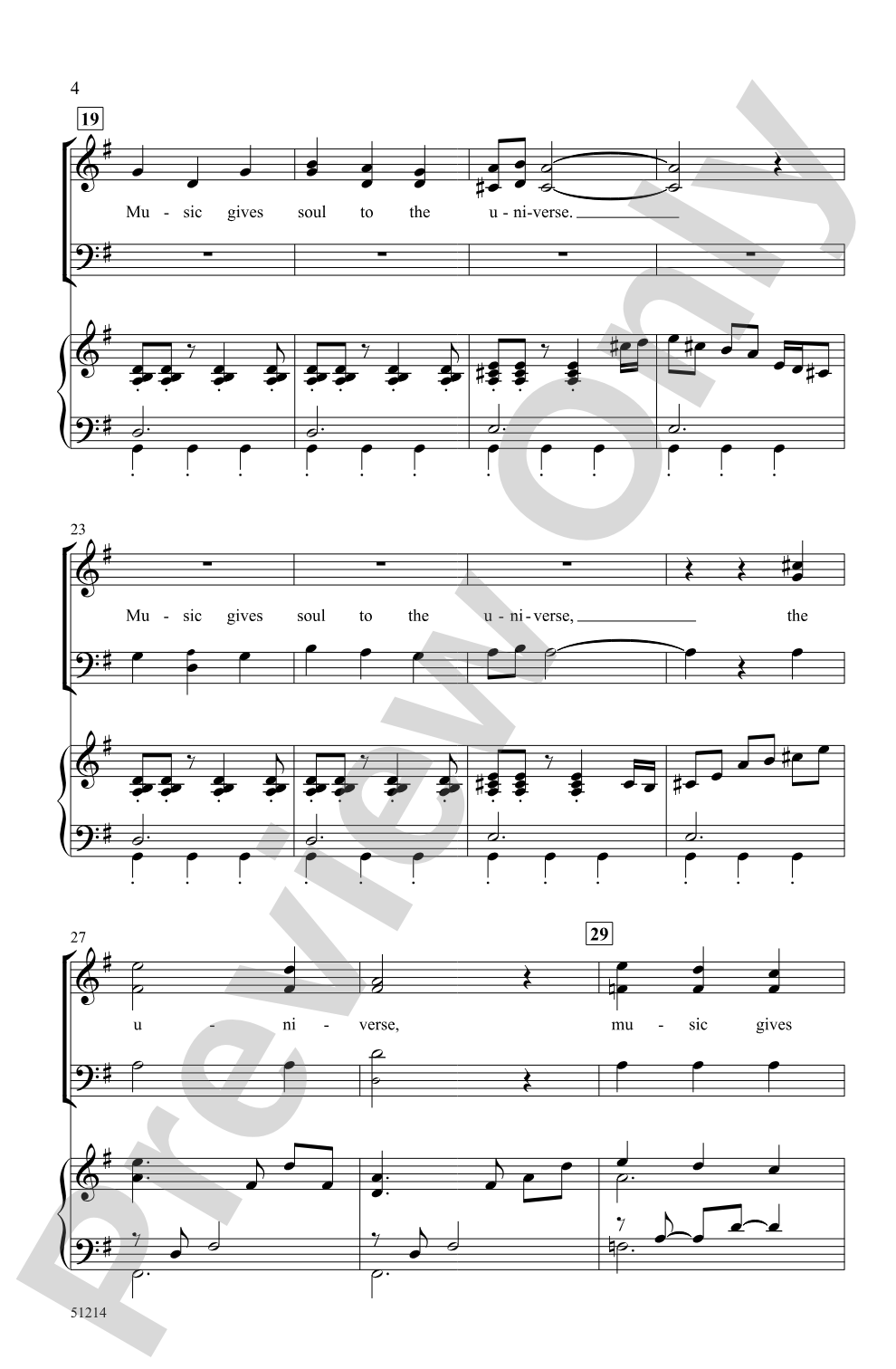 Music Gives: 3-Part Mixed Choral Octavo