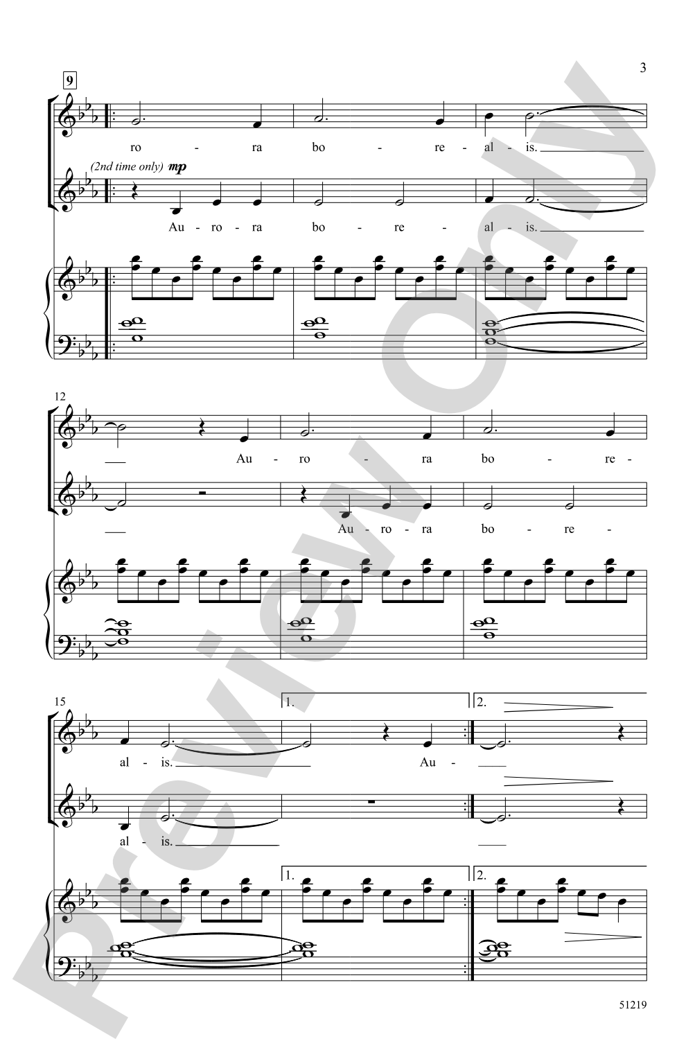 Northern Lights: 2-Part Choral Octavo