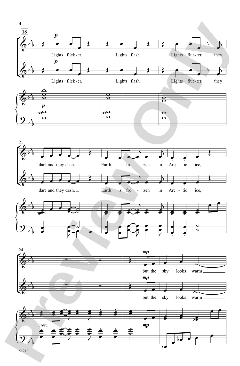 Northern Lights: 2-Part Choral Octavo