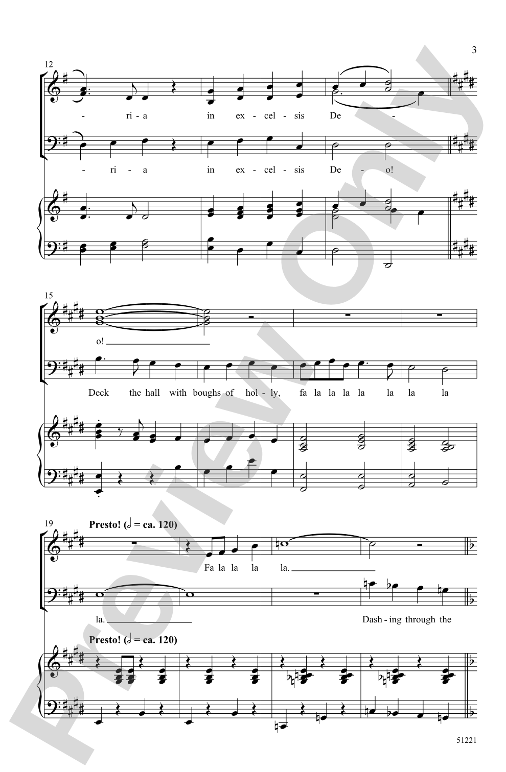 A Festive Christmas Trilogy: SSAB Choral Octavo