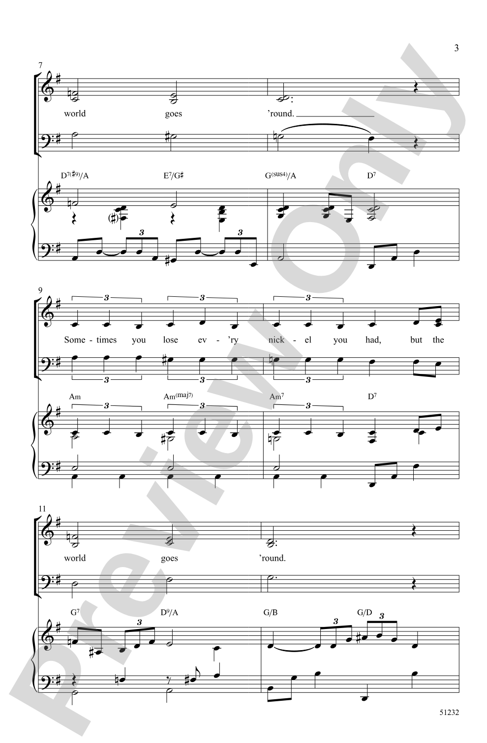 But the World Goes 'Round: SAB Choral Octavo