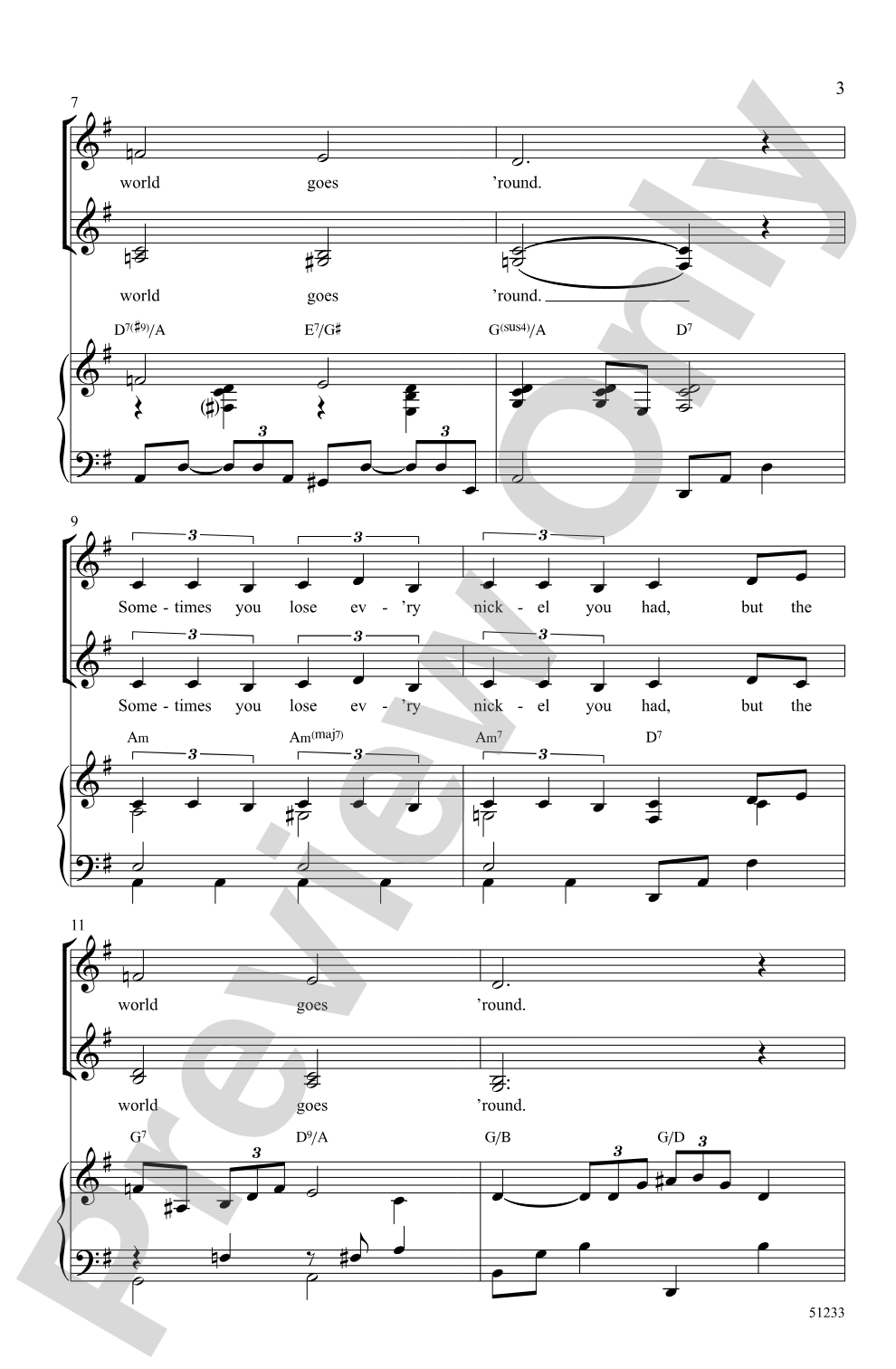 But the World Goes 'Round: SSA Choral Octavo