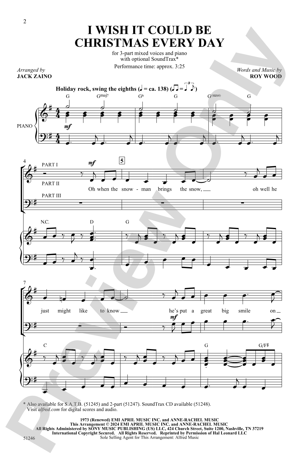 I Wish It Could Be Christmas Every Day: 3-Part Mixed Choral Octavo