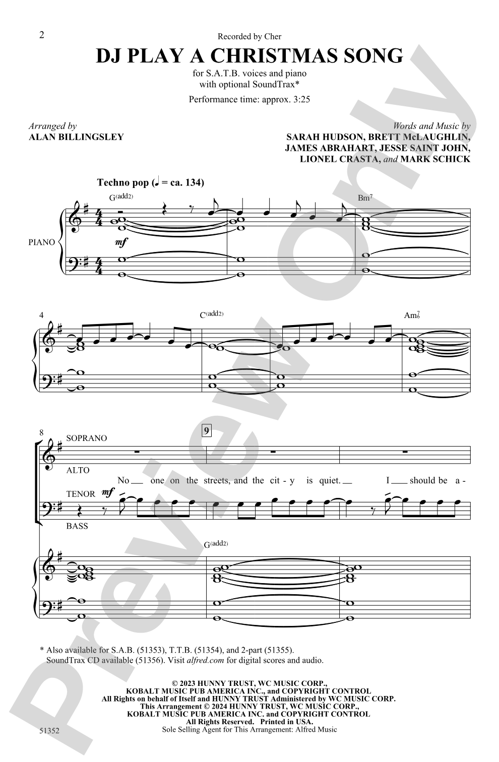 DJ Play a Christmas Song: SATB Choral Octavo
