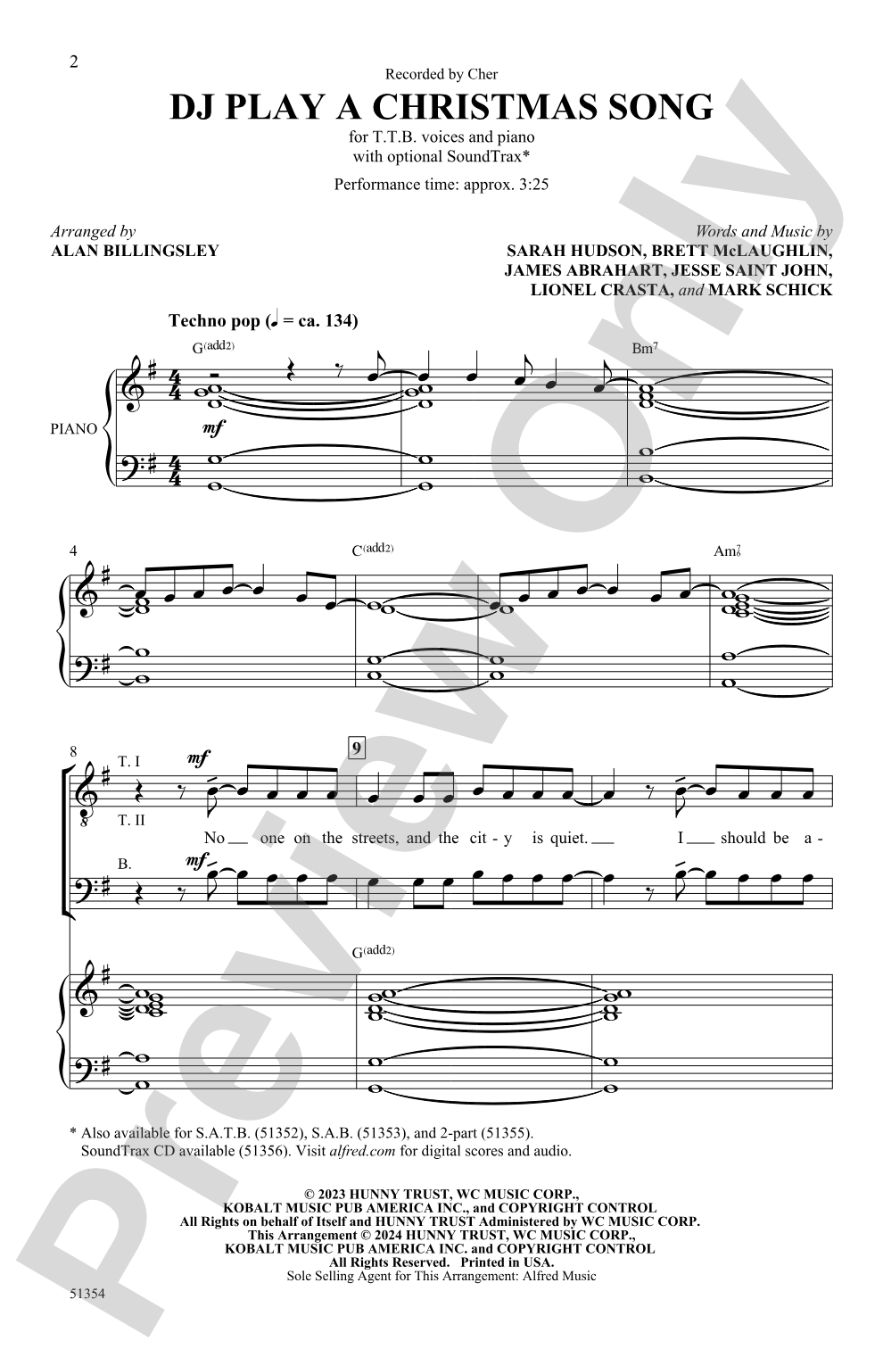 DJ Play a Christmas Song: TTB Choral Octavo