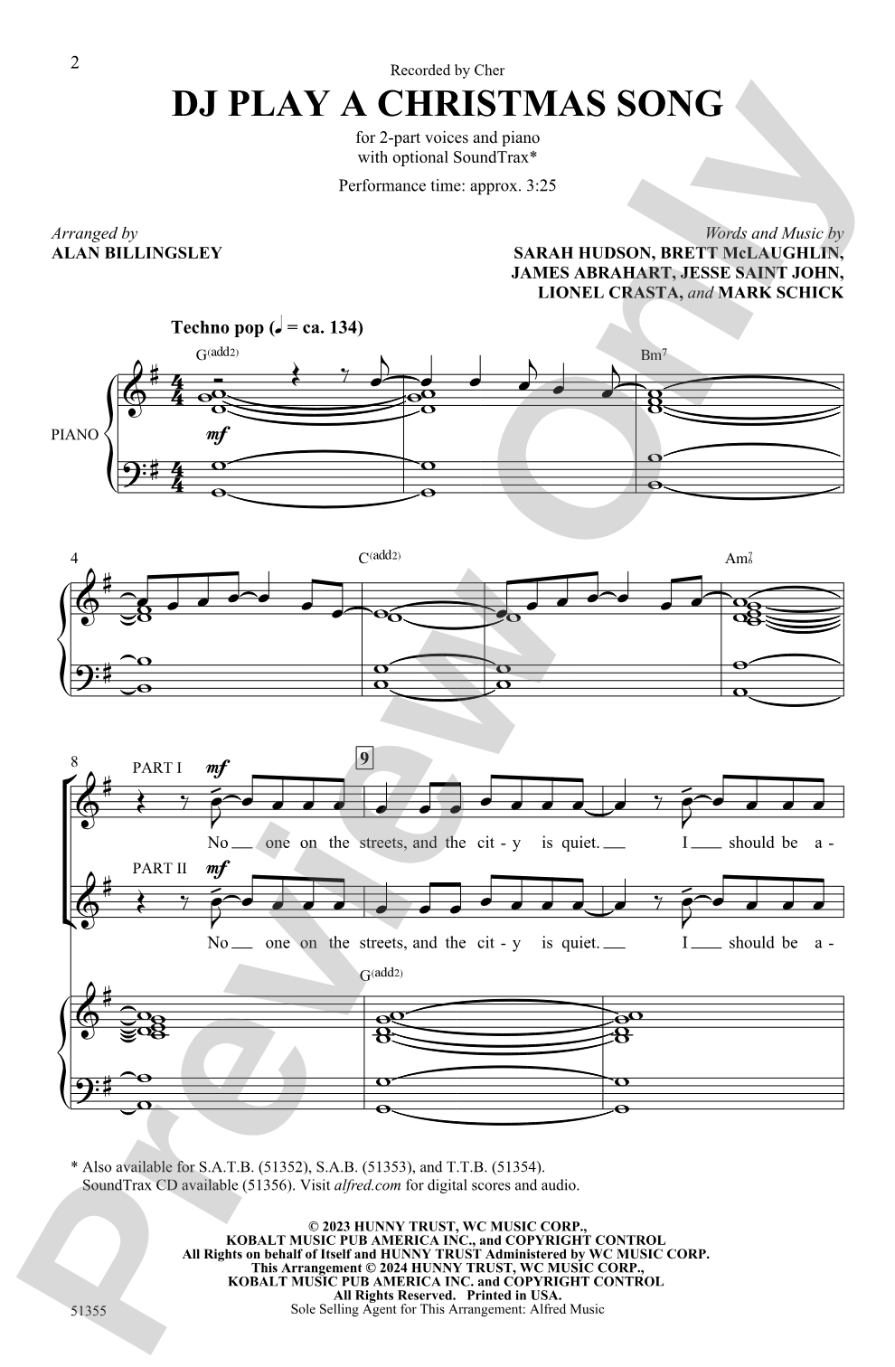 DJ Play a Christmas Song: 2-Part Choral Octavo