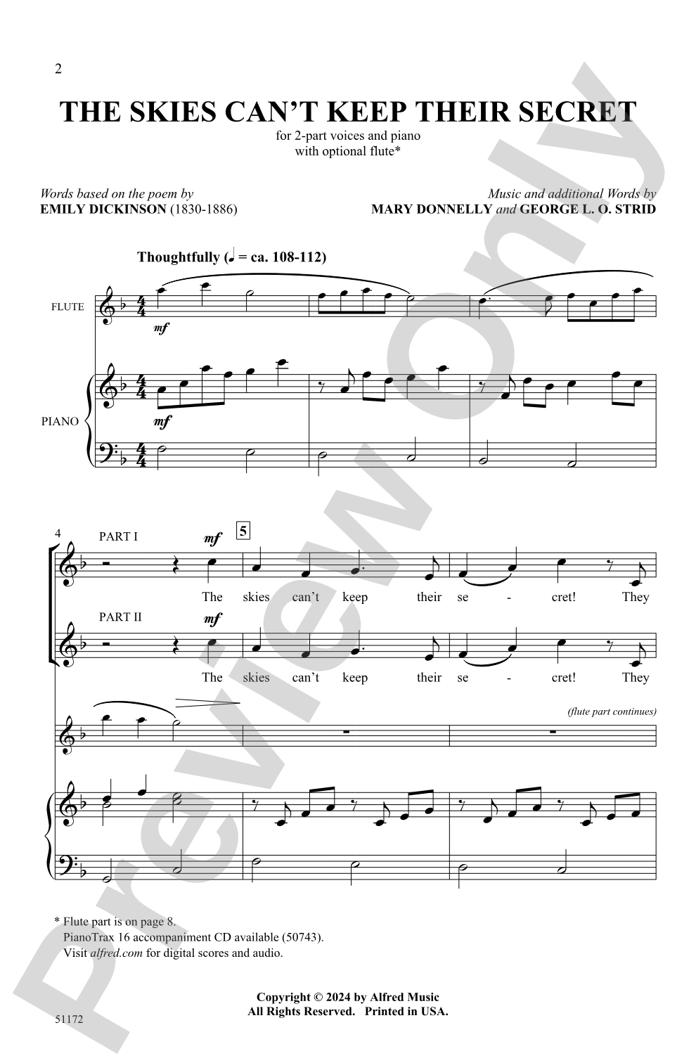 The Skies Can't Keep Their Secret: 2-Part Choral Octavo