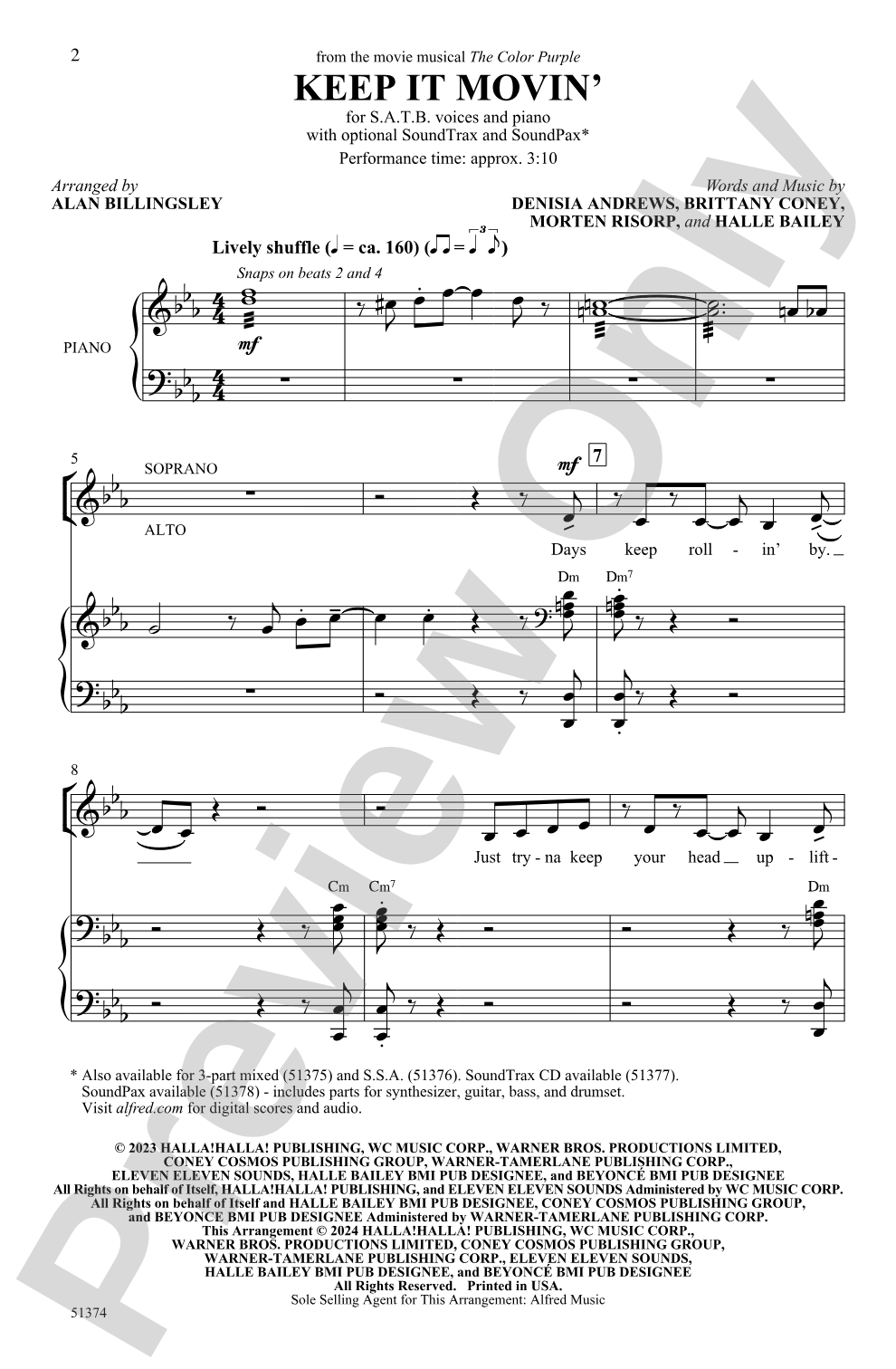 Keep It Movin': SATB Choral Octavo