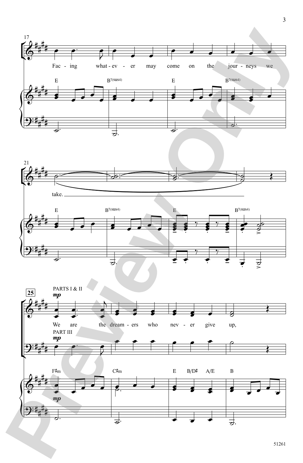 We Are the Dreamers: 3-Part Mixed Choral Octavo