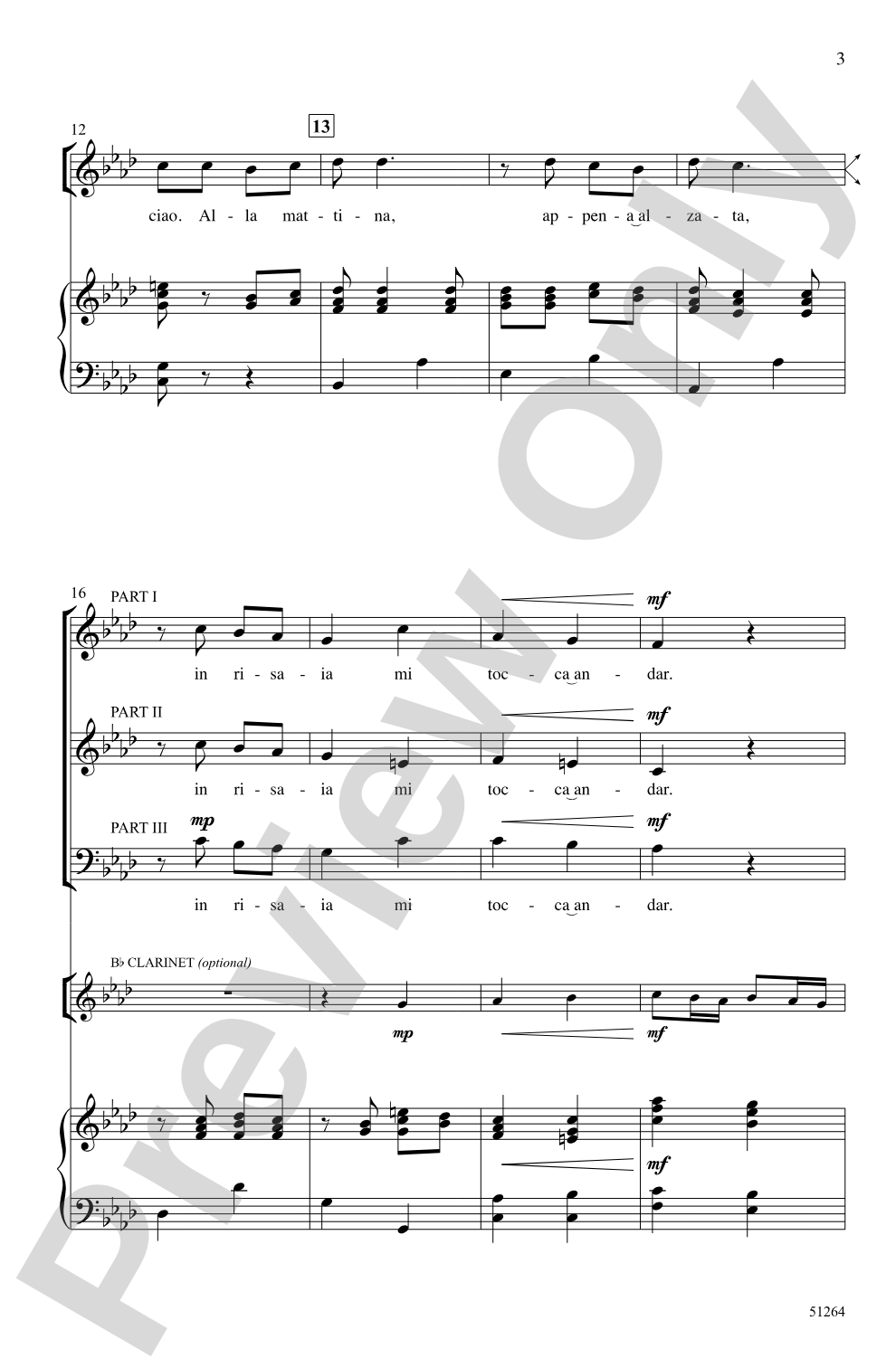 Bella Ciao: 3-Part Mixed Choral Octavo