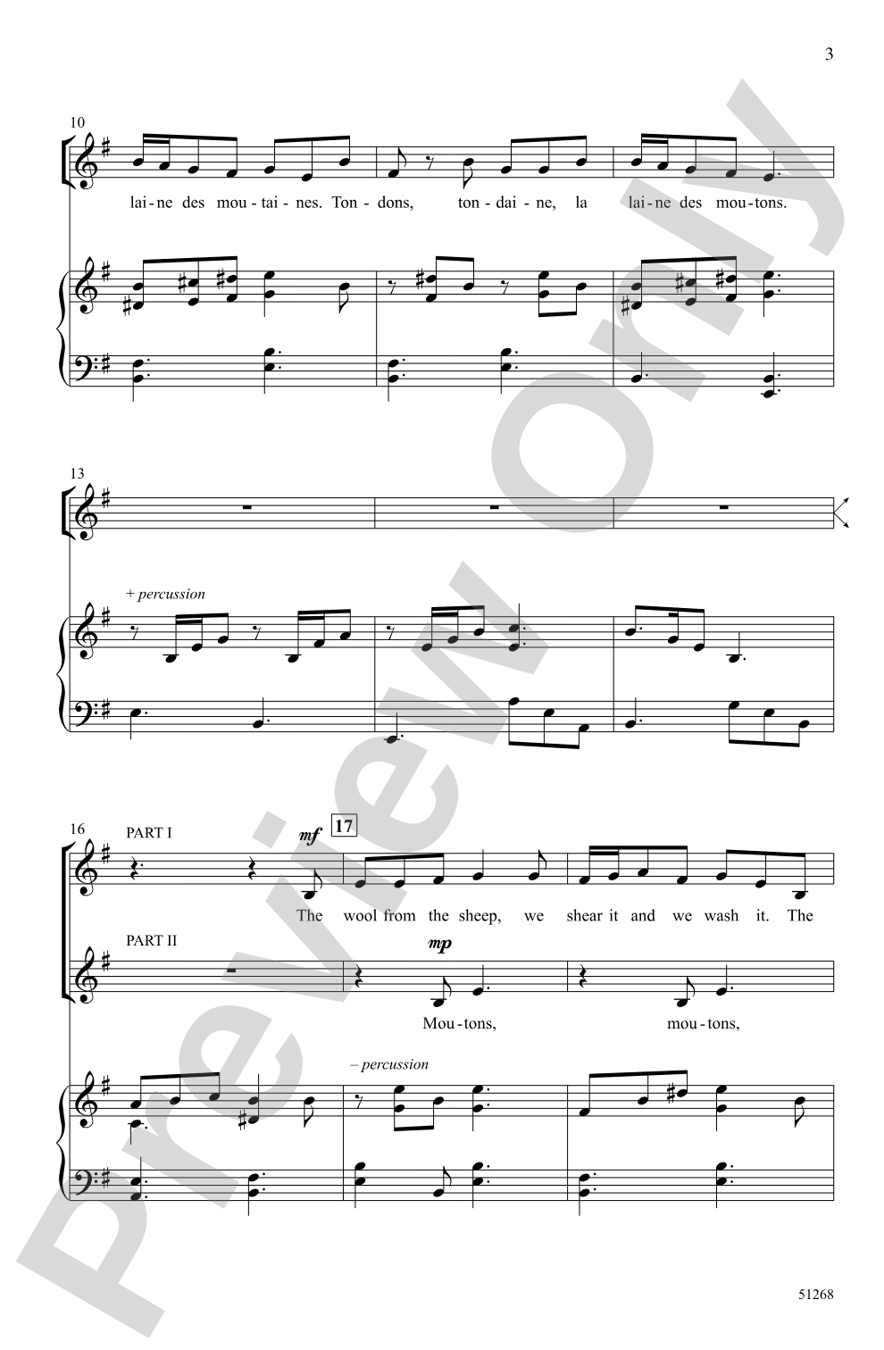 La Laine des Moutons: 2-Part Choral Octavo