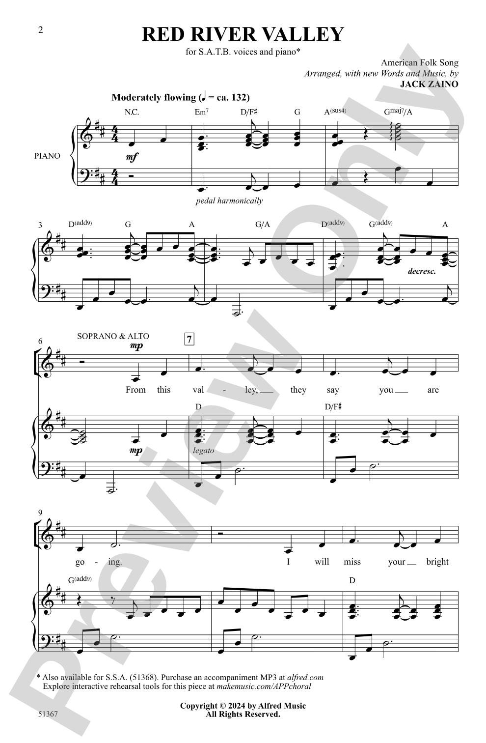 Red River Valley: SATB Choral Octavo