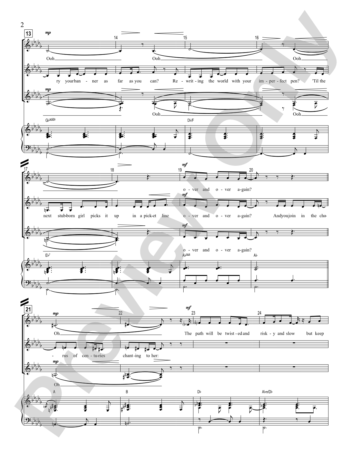 Keep Marching: SSA Choral Octavo