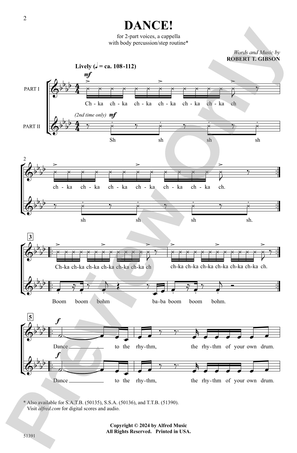 Dance!: 2-Part, <i>a cappella</i> Choral Octavo