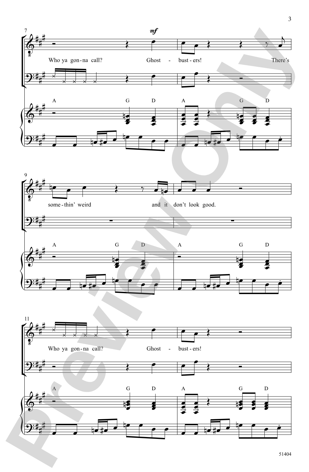 Ghostbusters: TB Choral Octavo