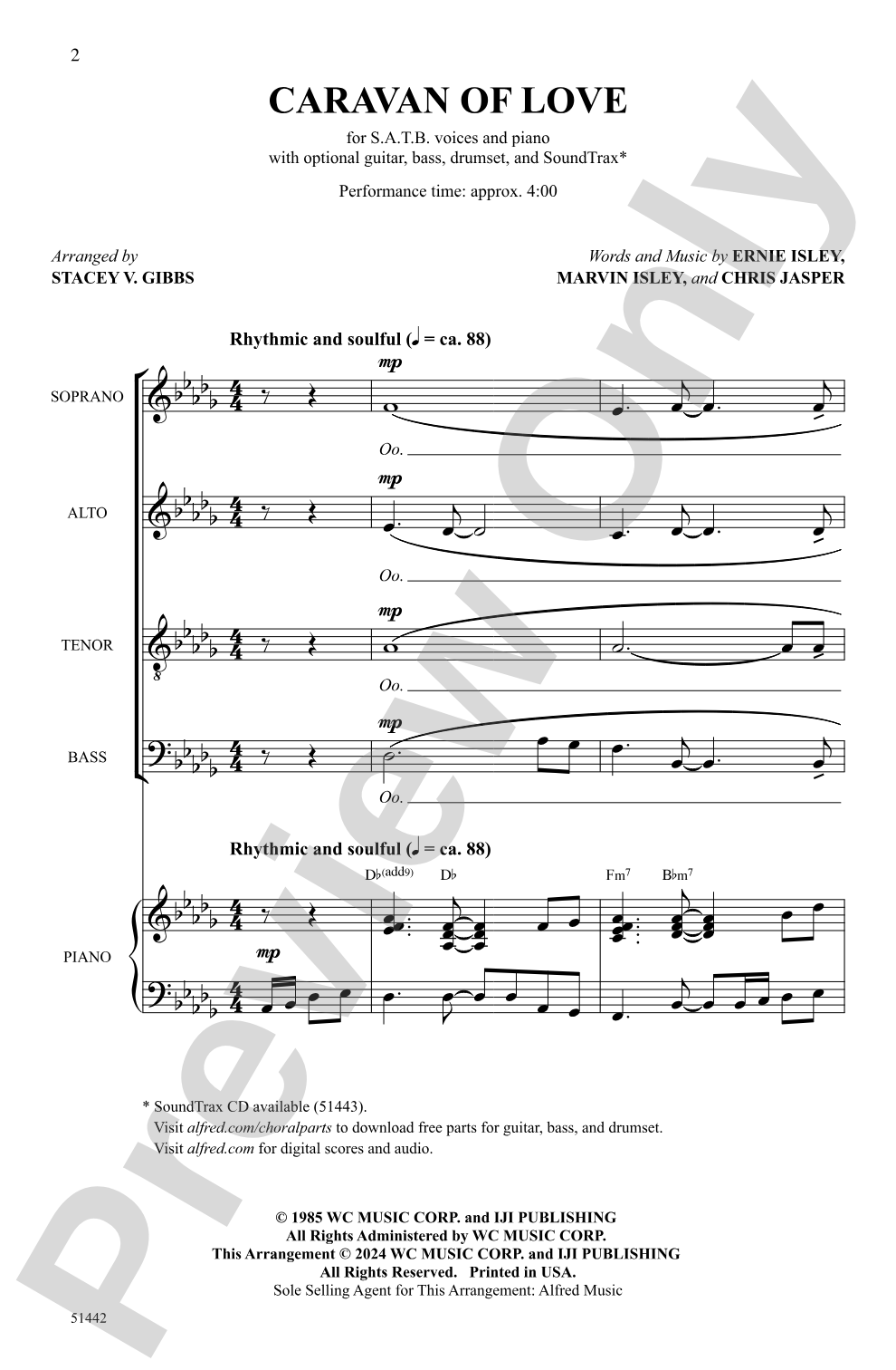 Caravan of Love: SATB Choral Octavo