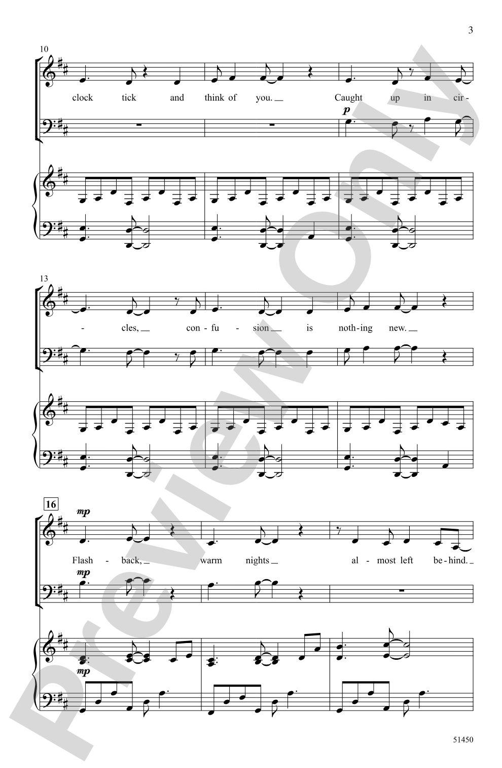 Time After Time: SATB Choral Octavo
