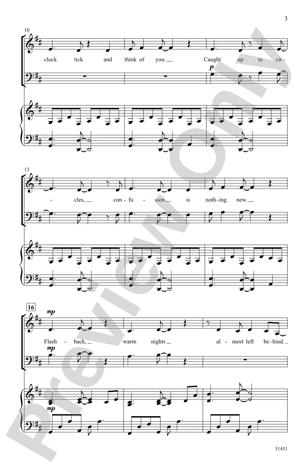 Time After Time: SAB/3-Part Mixed Choral Octavo