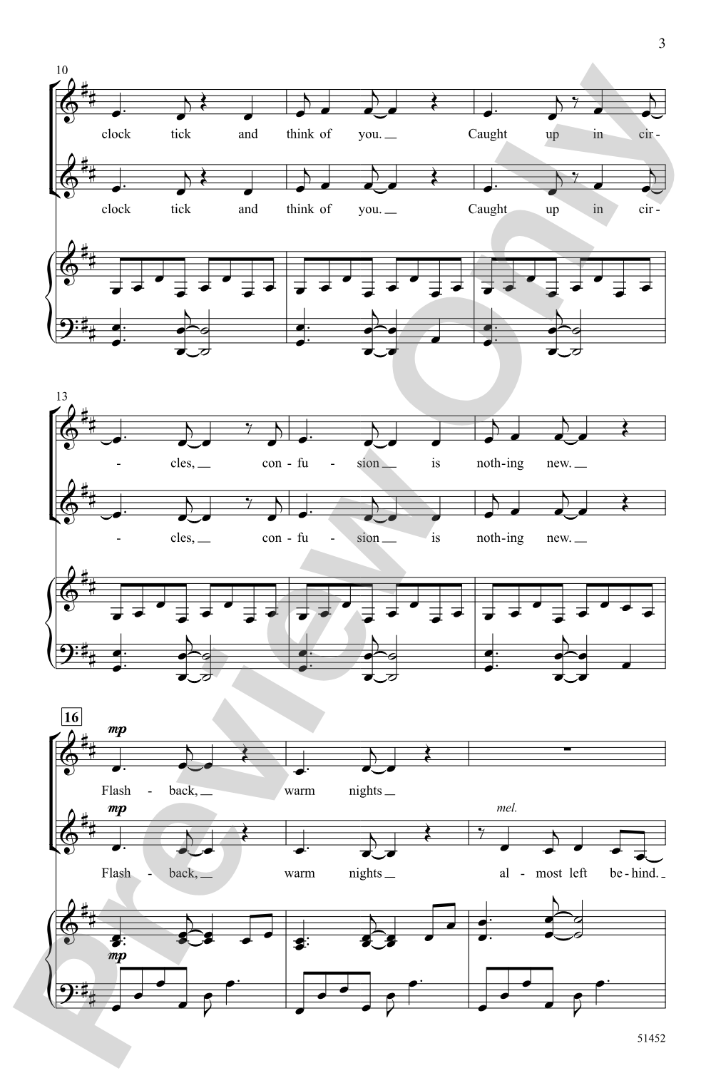 Time After Time: 2-Part Choral Octavo