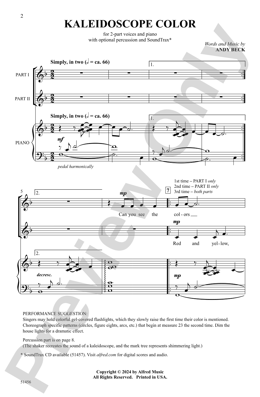 Kaleidoscope Color: 2-Part Choral Octavo