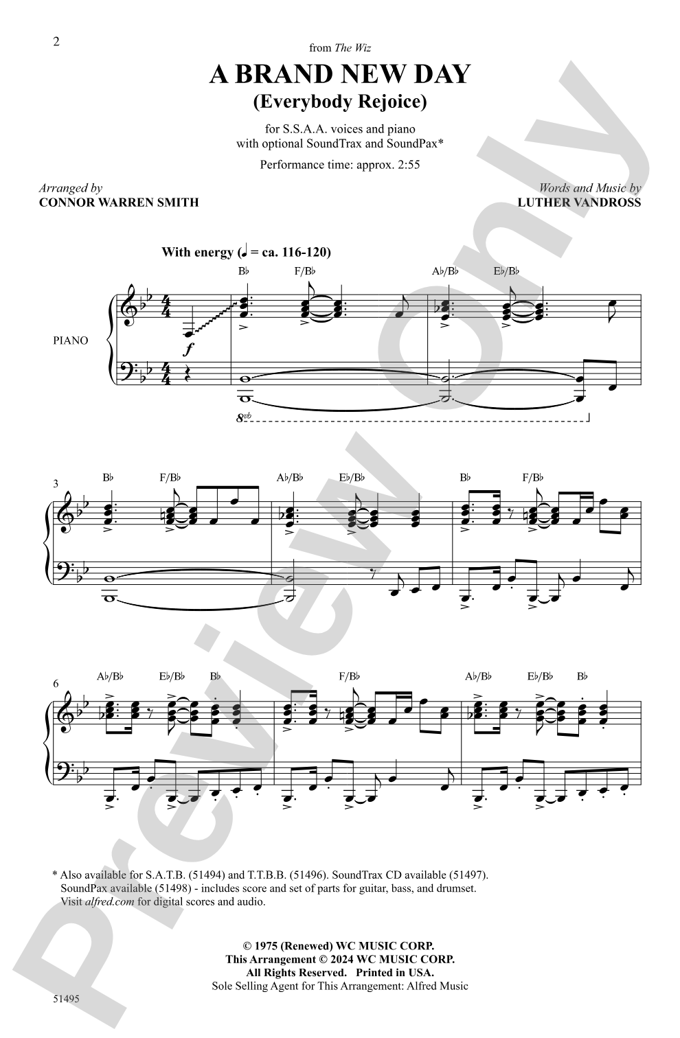A Brand New Day: SSAA Choral Octavo