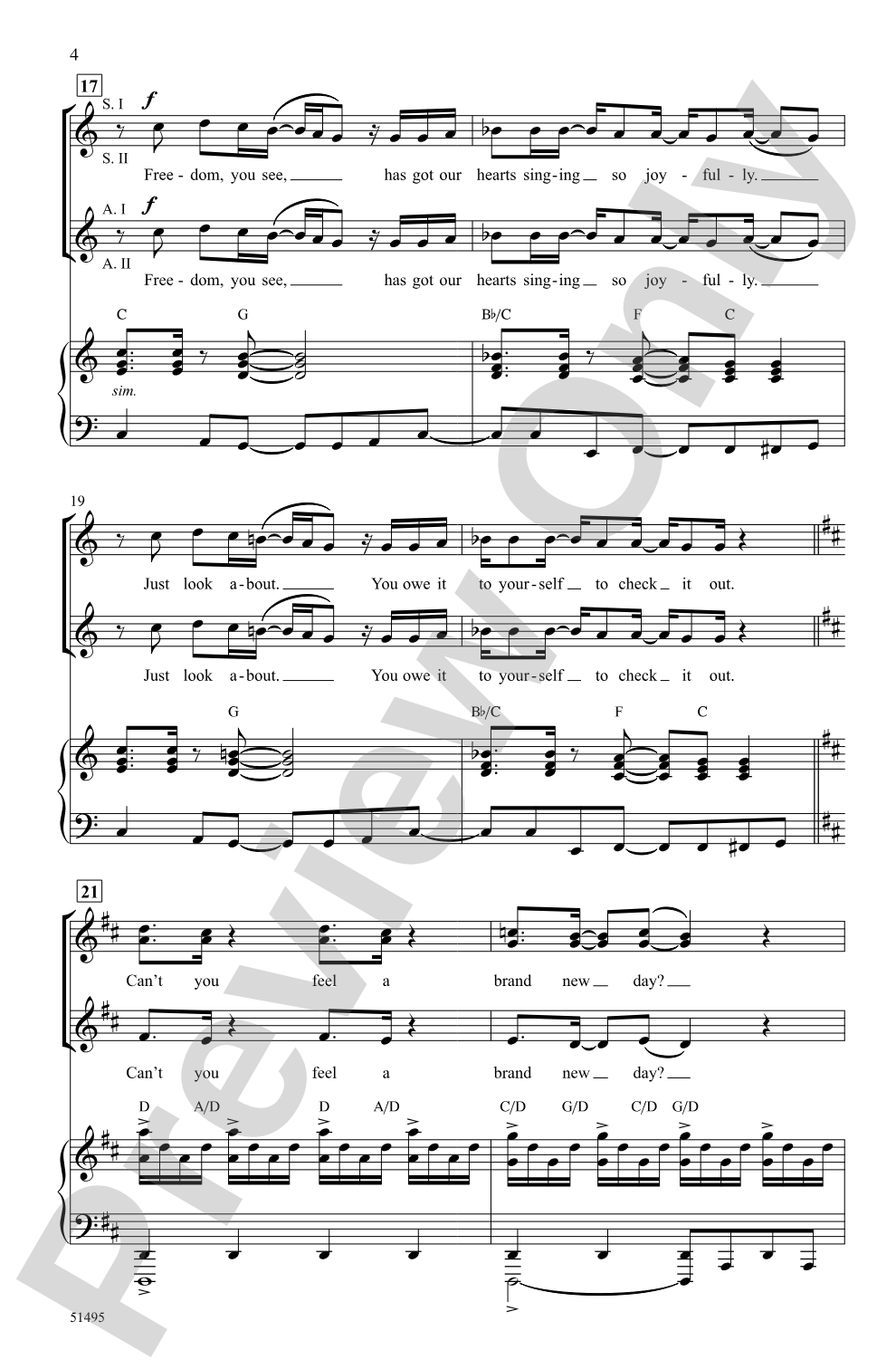 A Brand New Day: SSAA Choral Octavo