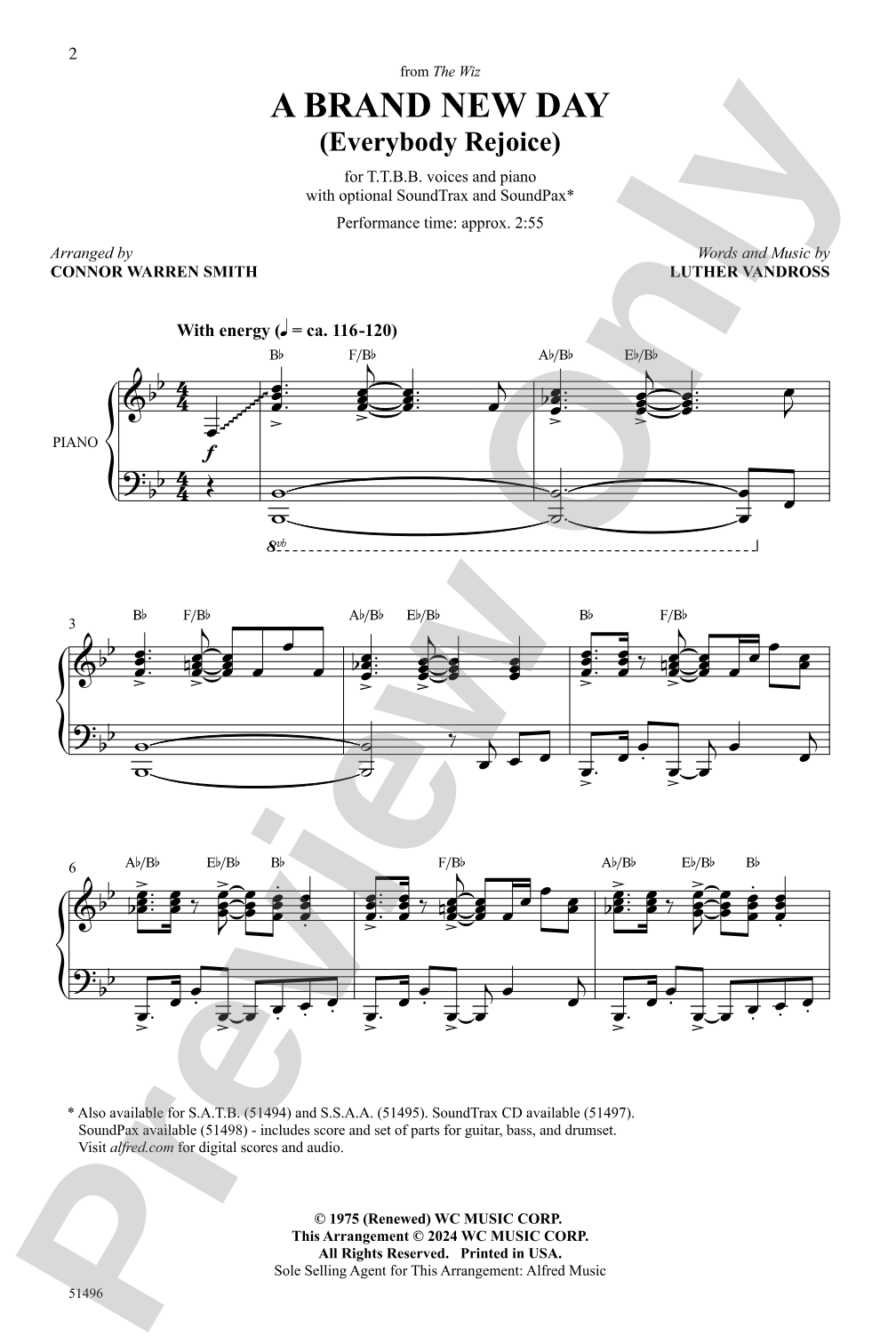 A Brand New Day: TTBB Choral Octavo