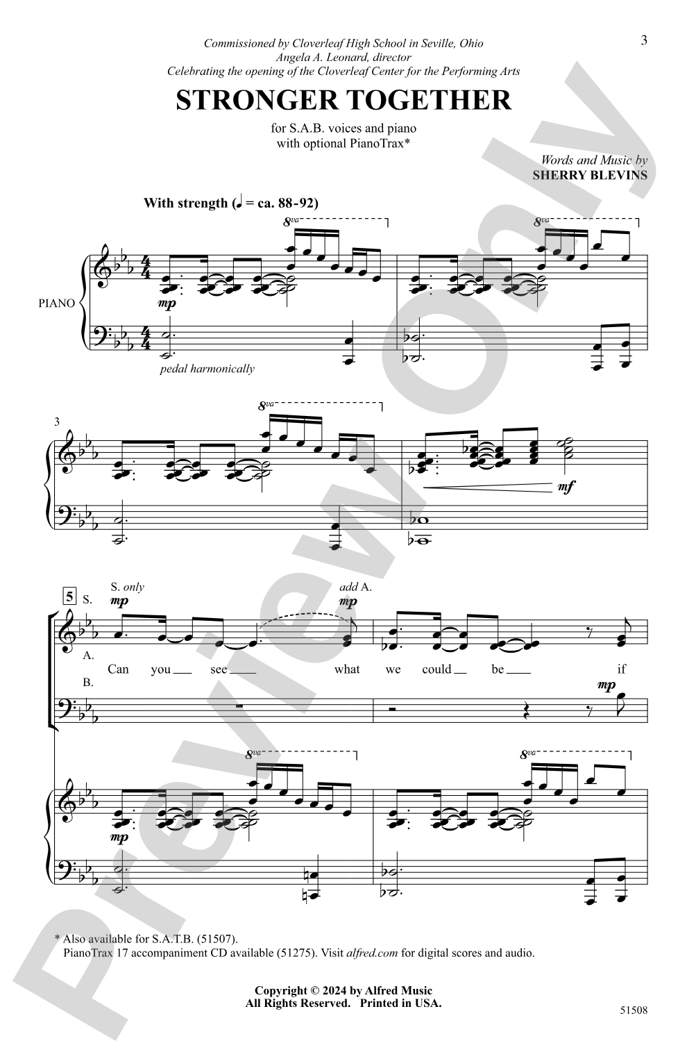 Stronger Together: SAB Choral Octavo