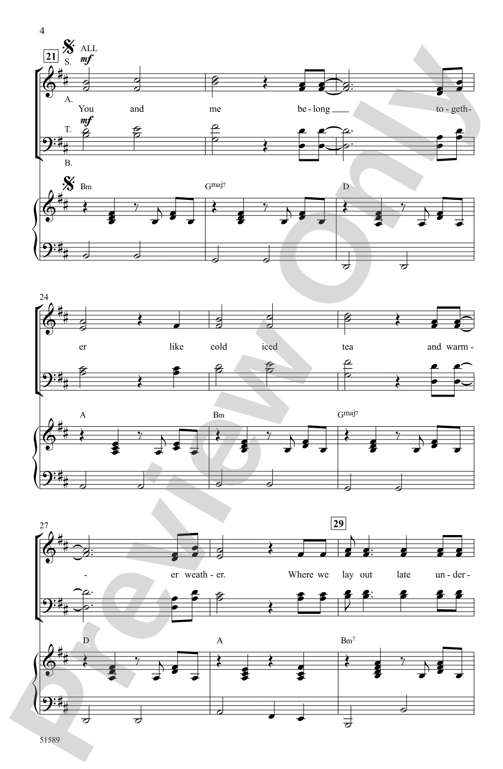 Belong Together: SATB Choral Octavo