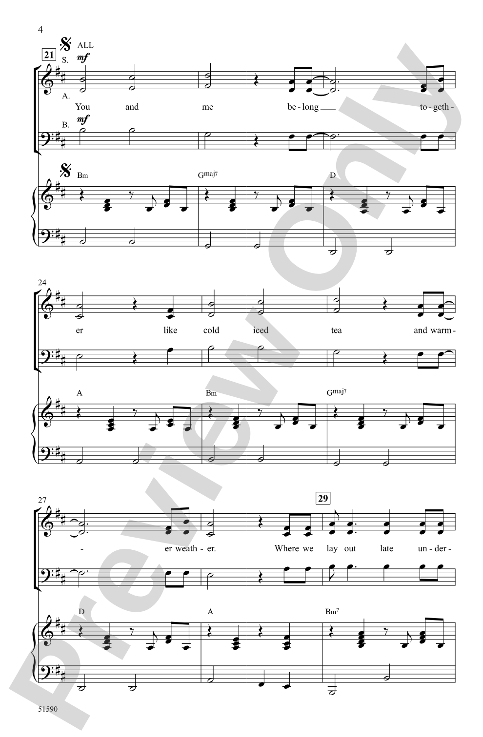 Belong Together: SAB Choral Octavo