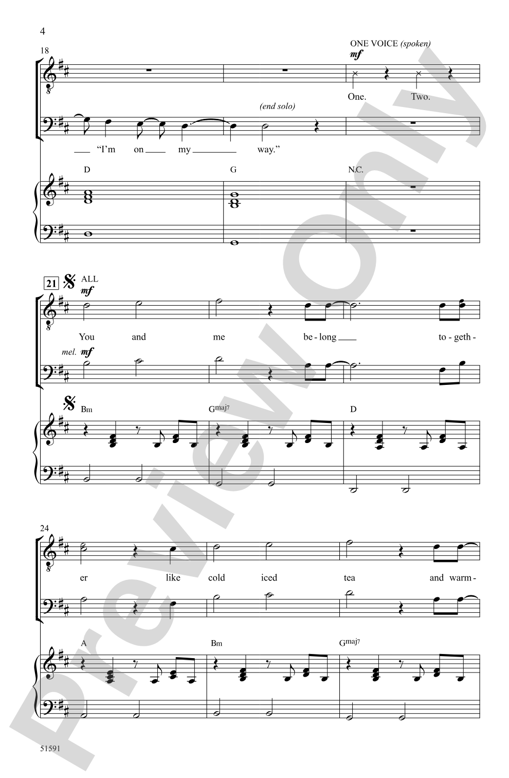 Belong Together: T(T)B Choral Octavo