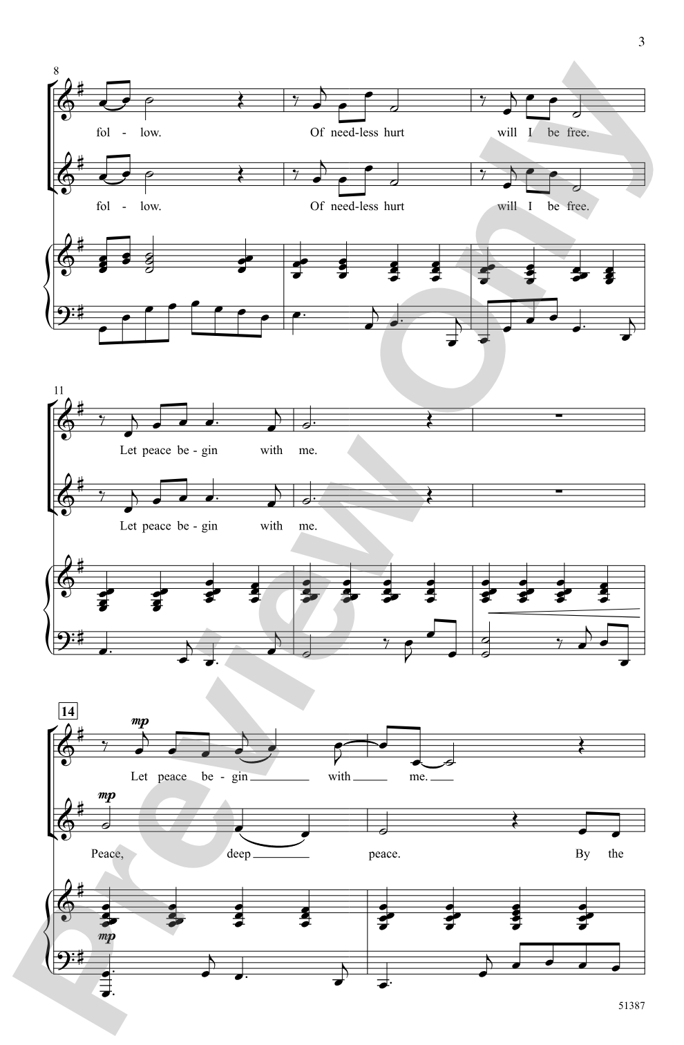Let Peace Begin with Me: 2-Part Choral Octavo