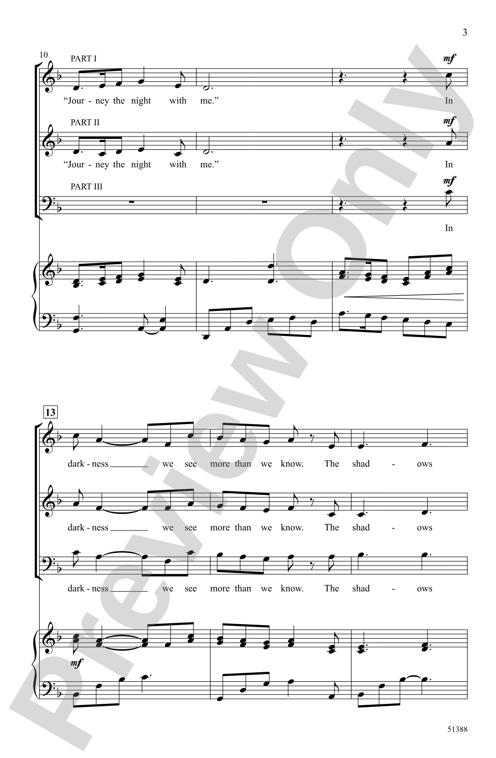 Journey the Night: 3-Part Mixed Choral Octavo