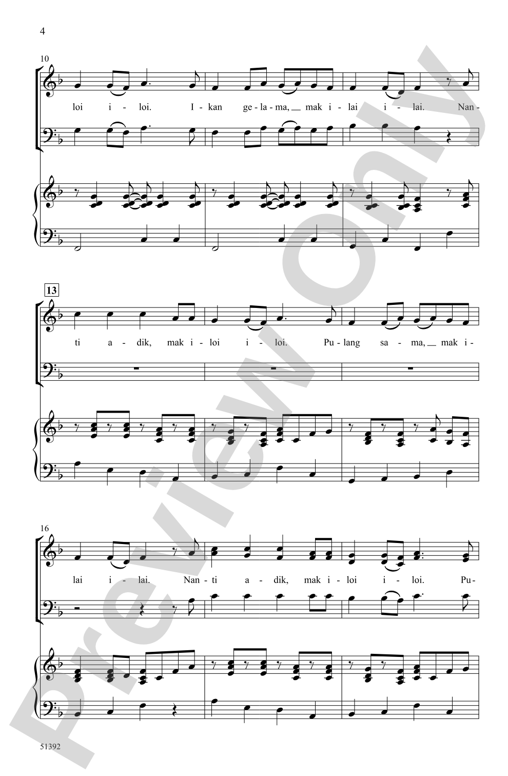Ikan Kekek: SAB Choral Octavo