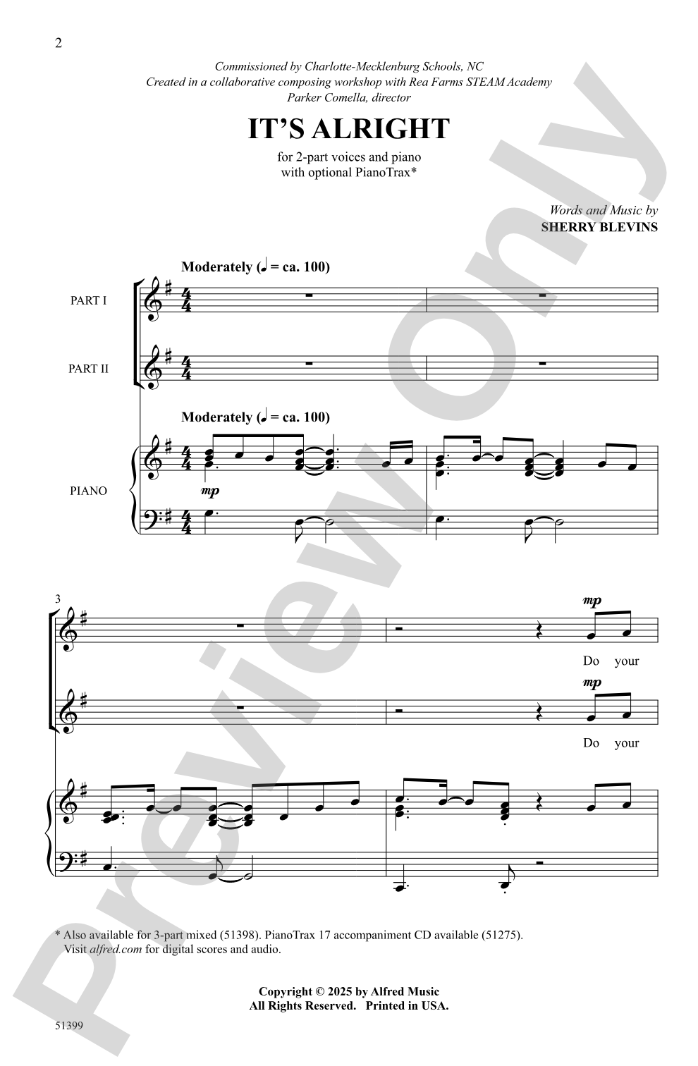 It's Alright: 2-Part Choral Octavo