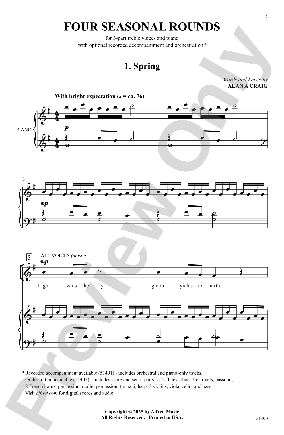 Four Seasonal Rounds: 3-Part Treble Choral Octavo