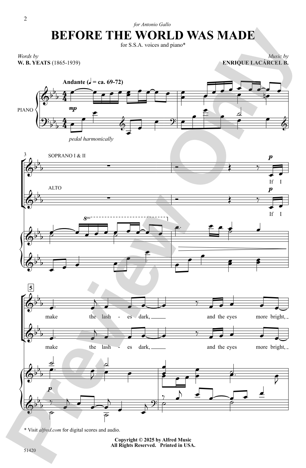 Before the World Was Made: SSA Choral Octavo