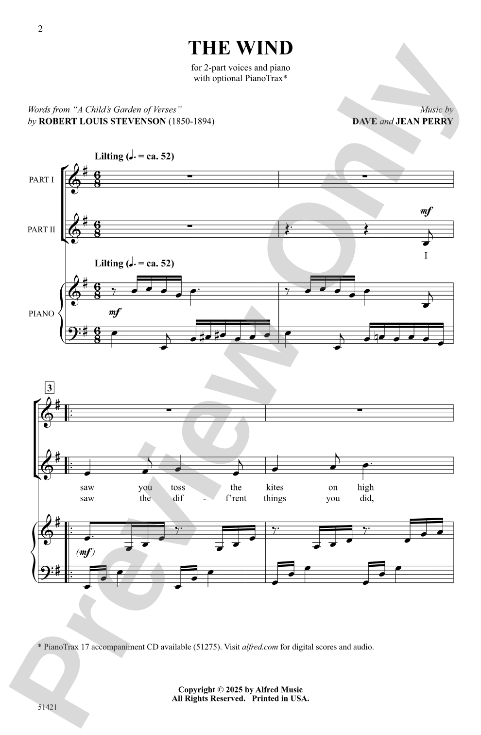 The Wind: 2-Part Choral Octavo