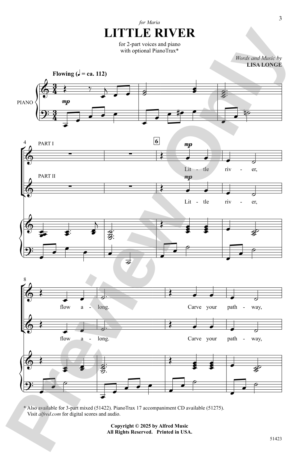 Little River: 2-Part Choral Octavo