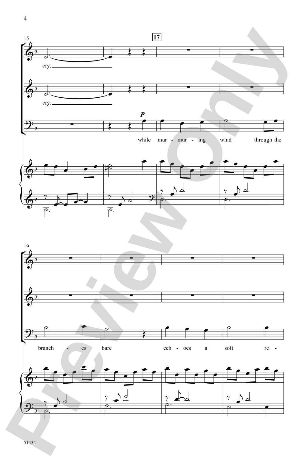 The Owl, the Wind, and the Moon: 3-Part Mixed Choral Octavo