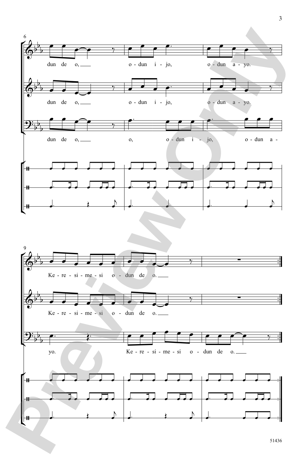 Keresimesi Odun De O: SAB <i>a cappella</i> Choral Octavo