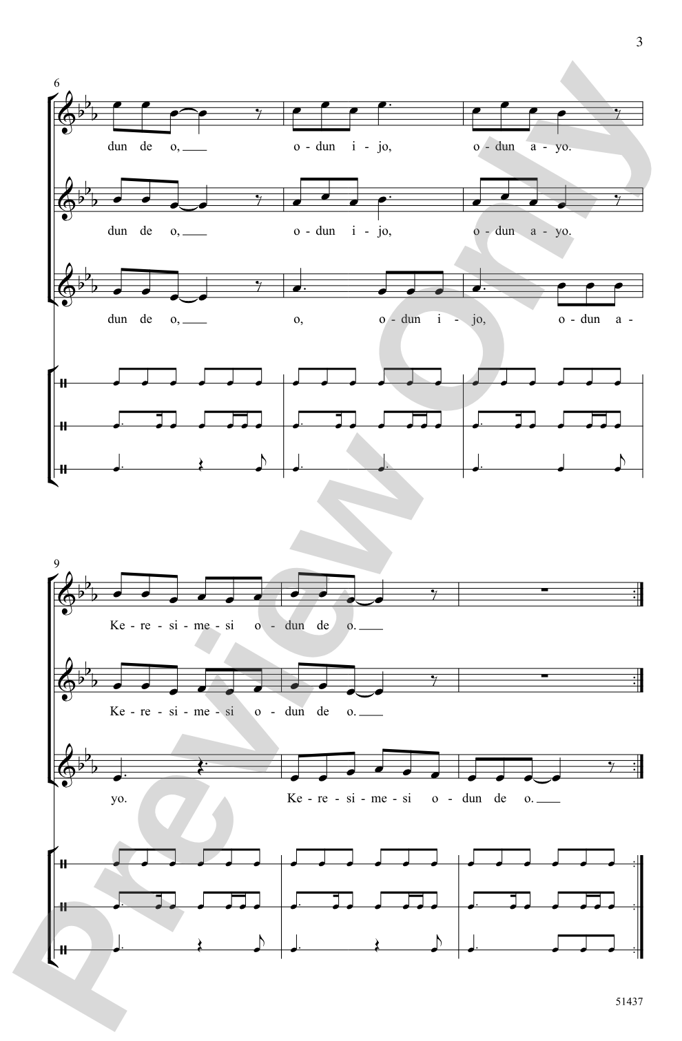 Keresimesi Odun De O: SSA <i>a cappella</i> Choral Octavo