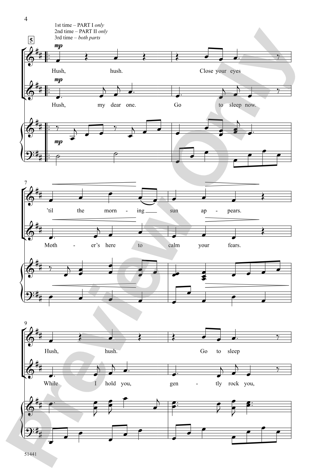 Peaceful Winter Night: 2-Part Choral Octavo