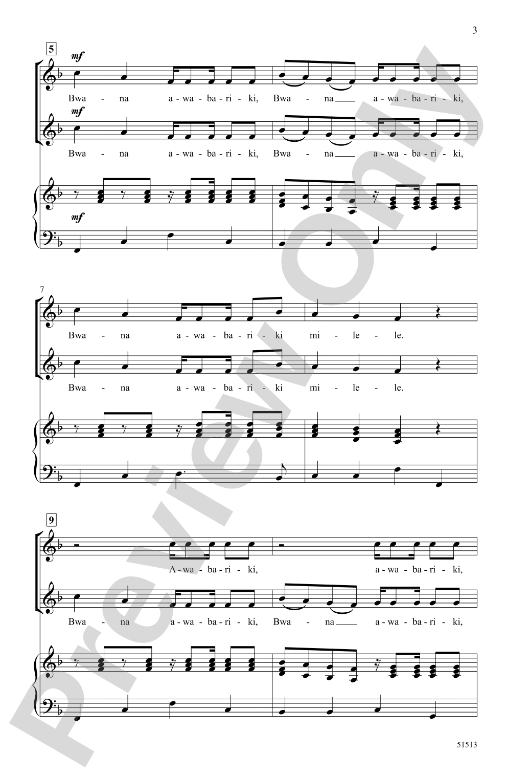 Bwana Awabariki: 2-Part Choral Octavo