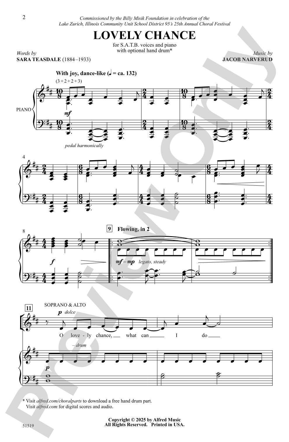 Lovely Chance: SATB Choral Octavo
