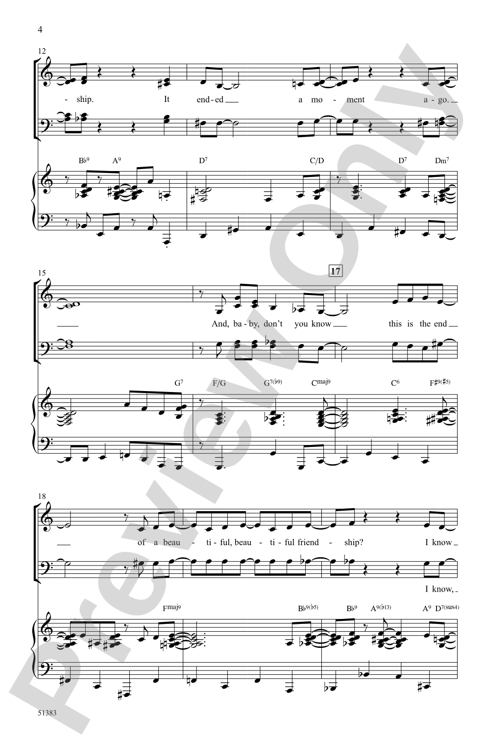 A Beautiful Friendship: SATB Choral Octavo