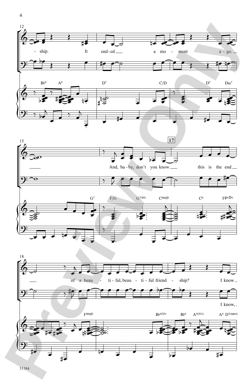 A Beautiful Friendship: SAB Choral Octavo
