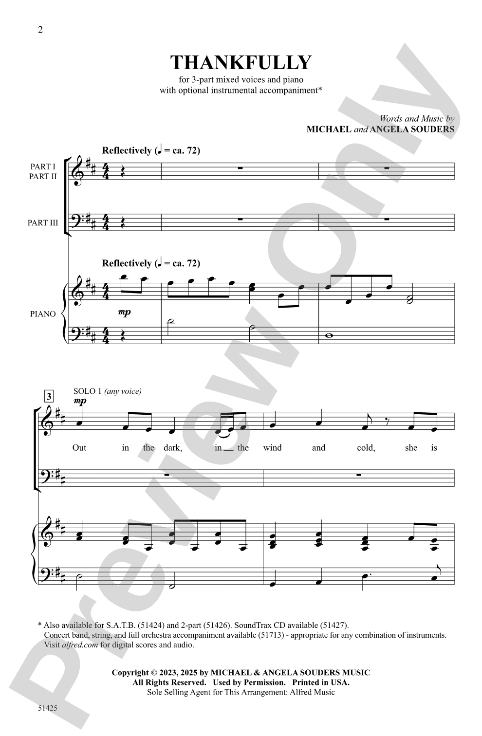 Thankfully: 3-Part Mixed Choral Octavo