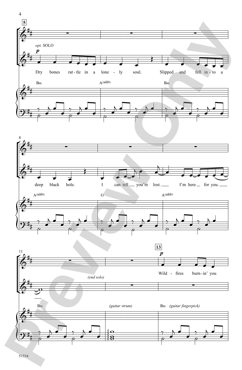 Leave a Light On: 2-Part Choral Octavo