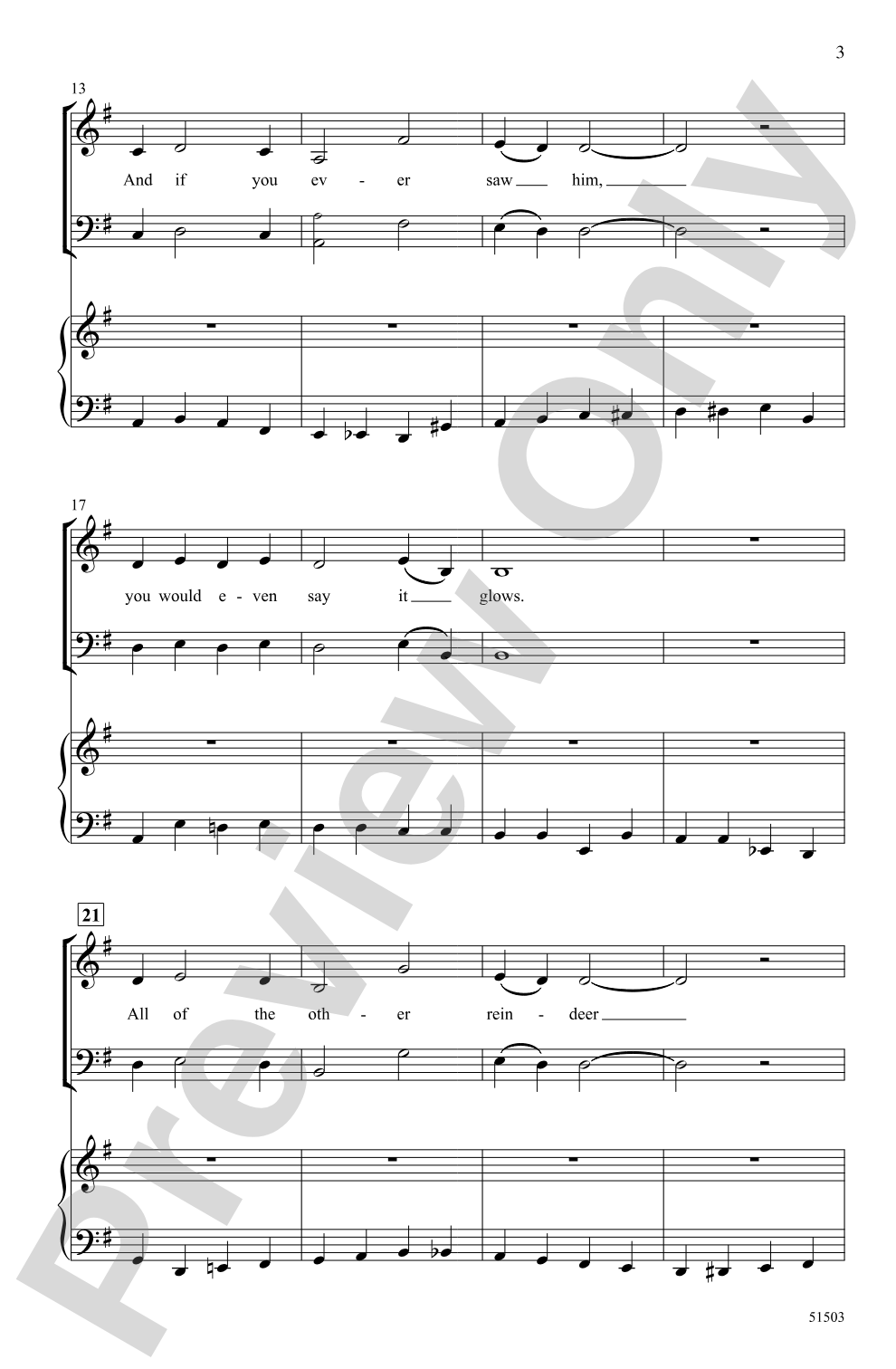 Rudolph, the Red-Nosed Reindeer: SAB Choral Octavo